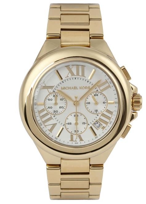 michael kors damenuhr gold chronograph|Michael Kors gold tone watch.